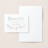 Carte Dorée Cursive Personnalisée Be My Matron of Honor (Affichage)