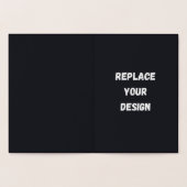 Carte Dorée Custom black simple Design Add Photo or Text (Intérieur)