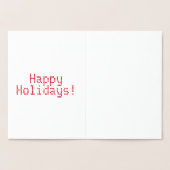 Carte Dorée Customisez, Joyeuses fêtes, flocons de neige (Intérieur)