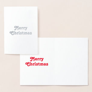 Carte Dorée Customisez, Joyeux Noël - argent ou or