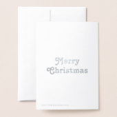 Carte Dorée Customisez, Joyeux Noël - argent ou or (Derrière avec enveloppe)
