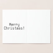 Carte Dorée Customisez, Joyeux Noël, flocons de neige (Intérieur)