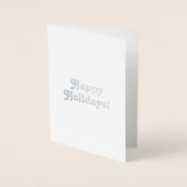 Carte Dorée Customisez-le, Joyeuses Fêtes, rouge - argent ou o (Devant)