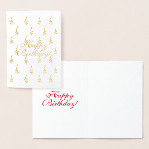Carte Dorée Customisez-le, Joyeux anniversaire - argent ou or
