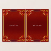 Carte Dorée Customized Gold Horse Red Chinese New Year   (Intérieur)