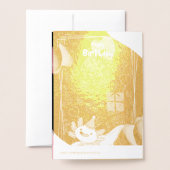 Carte Dorée Cute axolotl birthday (Derrière avec enveloppe)