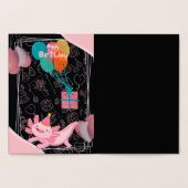 Carte Dorée Cute axolotl birthday (Intérieur)