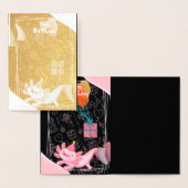 Carte Dorée Cute axolotl birthday (Affichage)