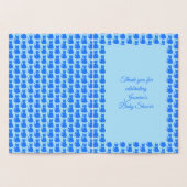 Carte Dorée Cute Blue Baby Boy Chat Baby shower Merci (Intérieur)