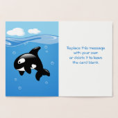 Carte Dorée Cute Little Orca - Baleine (Bien Fait) (Intérieur)