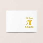 Carte Dorée Cutie 3.14 Pi Day (Intérieur)