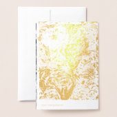 Carte Dorée Dahlia blanche (Derrière avec enveloppe)
