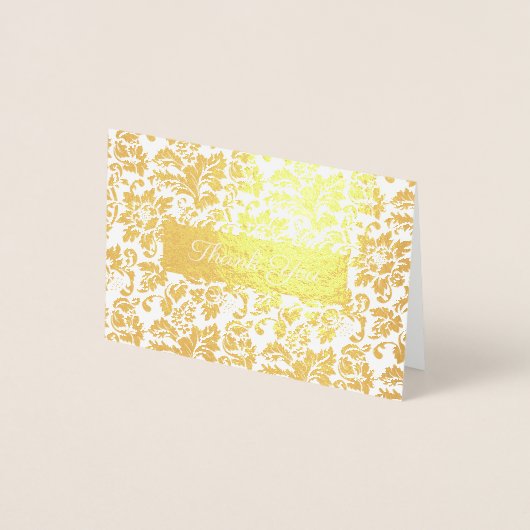 Carte Dorée Damas florales (Devant)