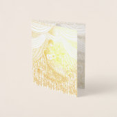 Carte Dorée dame avec guitare (Devant)