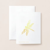 Carte Dorée dame avec guitare (Derrière avec enveloppe)