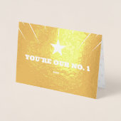 Carte dorée d'anniversaire Top of The Pops (Devant)