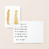 Carte Dorée Darcy & Elizabeth Silhouette (Affichage)