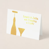 Carte Dorée Déboucher une bouteille - Excellente nouvelle avec (Devant)