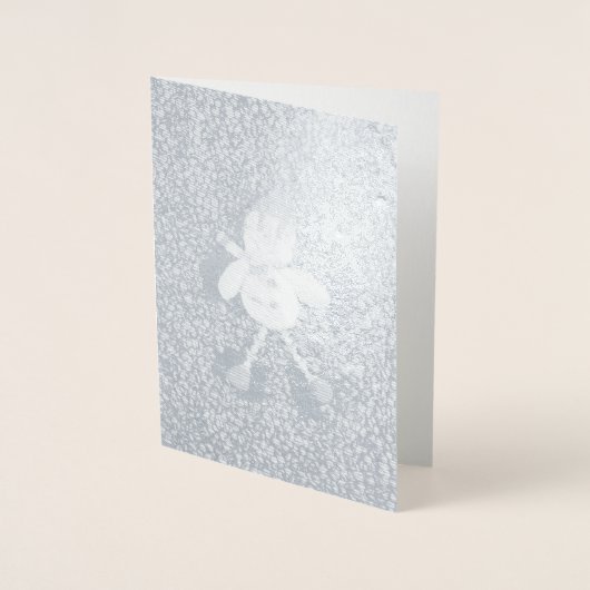 Carte Dorée Décor de Noël snowman (Devant)