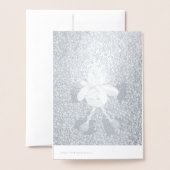 Carte Dorée Décor de Noël snowman (Derrière avec enveloppe)