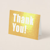 Carte Dorée Décor en Merci doré avec texte personnalisé (Devant)