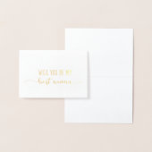 Carte Dorée Demande à ta meilleure amie d'être témoin de maria (Affichage)