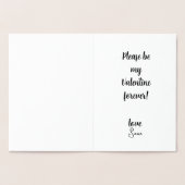 Carte Dorée DEMANDE EN MARIAGE À LA SAINT-VALENTIN , Anneaux d (Intérieur)