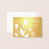 Carte Dorée Dents à fleur de Merci (Devant avec enveloppe)