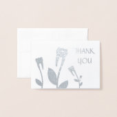 Carte Dorée Dents à fleur de Merci Foil Card (Devant avec enveloppe)