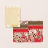 Carte Dorée Design de tissu complexe avec motifs floraux (Affichage)