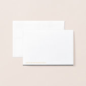 Carte Dorée Design simple et élégant photo merci (Derrière avec enveloppe)