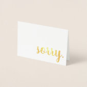 Carte Dorée désolé feuille d'or (Devant)