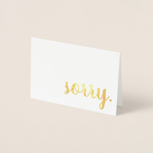 Carte Dorée désolé feuille d'or (Devant)