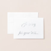 Carte Dorée Désolé Pour Votre Perte (Devant avec enveloppe)