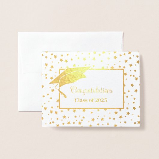 Carte Dorée Diplômé (Devant avec enveloppe)