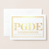 Carte Dorée Diplôme d'études supérieures pour les enseignants (Devant avec enveloppe)