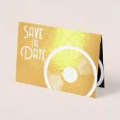 Carte Dorée Dis vinyle Rétro 70 noir et blanc Minimal (Devant)