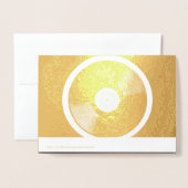 Carte Dorée Dis vinyle Rétro 70 noir et blanc Minimal (Derrière avec enveloppe)