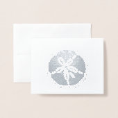 Carte Dorée Dollar de sable argenté (Devant avec enveloppe)