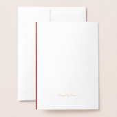 Carte Dorée Double Mariage chinois (Derrière avec enveloppe)