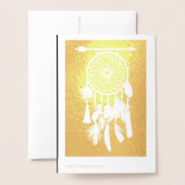 Carte Dorée Dreamcatcher | Meilleurs voeux pour l'obtention du (Derrière avec enveloppe)