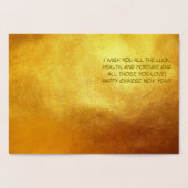 Carte Dorée Drôle 2 Cartoon Cochon Année Zodiaque Anniversaire (Intérieur)