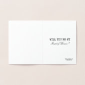 Carte Dorée Drôle de servante ou de servante d'honneur (Intérieur)