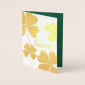 Carte Dorée Drôle Giraffe St.Patrick's Day (Devant)