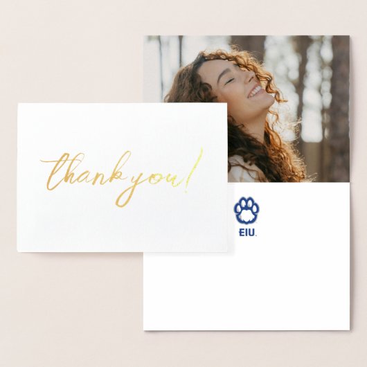 Carte Dorée Eastern Illinois Panthers Empreinte de patte & EIU (Affichage)