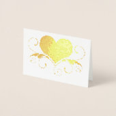 Carte Dorée Éclairage cardiaque | Coupe Coeur Ombre Rose (Devant)