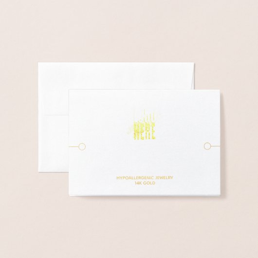 Carte Dorée Écran bracelet avec logo (Devant avec enveloppe)