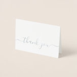 Carte Dorée Écriture manuscrite simple et élégante Lavage mini<br><div class="desc">Un design simple et élégant avec les mots "merci" en écriture manuscrite de police sur le devant inférieur en véritable feuille d'argent, avec des fleurs en swash au début et à la fin qui s'étendent jusqu'aux limites de la carte. Un design polyvalent que vous pouvez utiliser pour n'importe quelle occasion...</div>