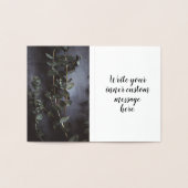 Carte Dorée Écriture personnalisée feuille d'or design élégant (Intérieur)