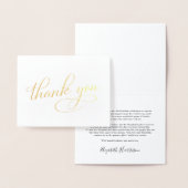 Carte Dorée Elégant 50e anniversaire Foil Merci (Affichage)